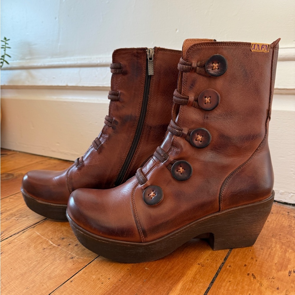 Jafa Brown Leather Women's Boots